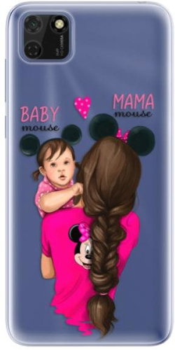 iSaprio Mama Mouse Brunette and Girl for Huawei Y5p - Phone Cover - Main image
