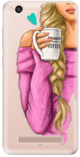 iSaprio My Coffee and Blond Girl for Xiaomi Redmi 4A - Phone Cover - Main image