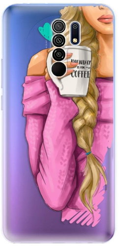 iSaprio My Coffee and Blond Girl for Xiaomi Redmi 9 - Phone Cover - Main image