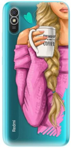 iSaprio My Coffee and Blond Girl for Xiaomi Redmi 9A - Phone Cover - Main image