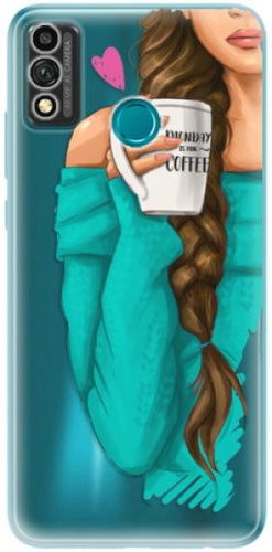 iSaprio My Coffee and Brunette Girl for Honor 9X Lite - Phone Cover - Main image