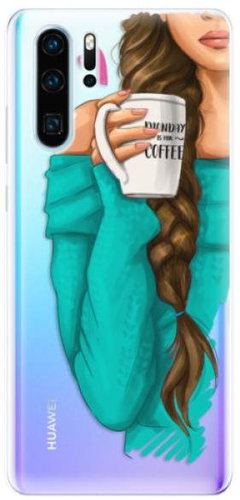 iSaprio My Coffee and Brunette Girl for Huawei P30 Pro - Phone Cover - Main image