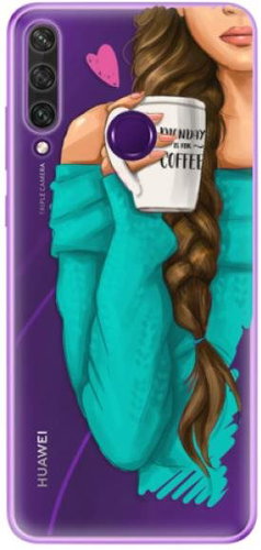 iSaprio My Coffee and Brunette Girl for Huawei Y6p - Phone Cover - Main image