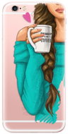 iSaprio My Coffee and Brunette Girl for iPhone 6 Plus - Phone Cover