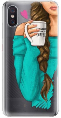 iSaprio My Coffee and Brunette Girl for Xiaomi Mi 8 Pro - Phone Cover - Main image