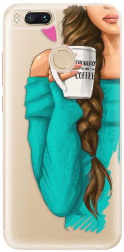 iSaprio My Coffee and Brunette Girl for Xiaomi Mi A1 - Phone Cover - Main image