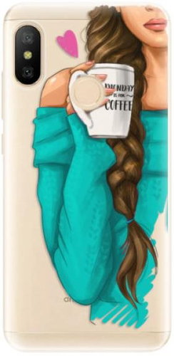 iSaprio My Coffee and Brunette Girl for Xiaomi Mi A2 Lite - Phone Cover - Main image