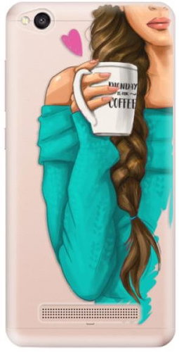 iSaprio My Coffee and Brunette Girl for Xiaomi Redmi 4A - Phone Cover - Main image