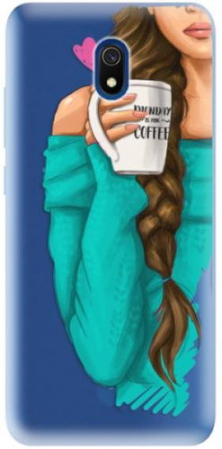 iSaprio My Coffe and Brunette Girl for Xiaomi Redmi 8A - Phone Cover - Main image