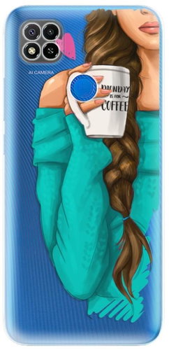 iSaprio My Coffe and Brunette Girl for Xiaomi Redmi 9C - Phone Cover - Main image