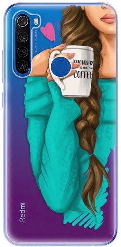 iSaprio My Coffee and Brunette Girl for Xiaomi Redmi Note 8T - Phone Cover - Main image