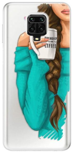 iSaprio My Coffee and Brunette Girl for Xiaomi Redmi Note 9 Pro - Phone Cover - Main image
