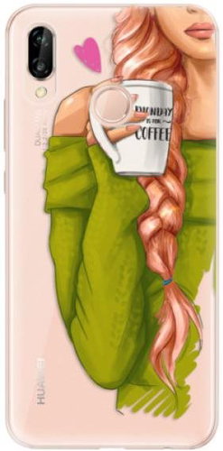 iSaprio My Coffe and Redhead Girl for Huawei P20 Lite - Phone Cover - Main image