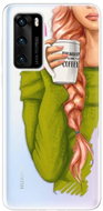 iSaprio My Coffee and Redhead Girl for Huawei P40 - Phone Cover