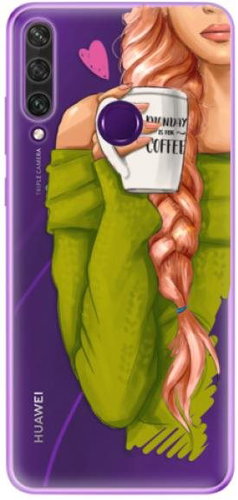 iSaprio My Coffee and Redhead Girl for Huawei Y6p - Phone Cover - Main image