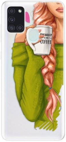 iSaprio My Coffee and Redhead Girl for Samsung Galaxy A21s - Phone Cover - Main image