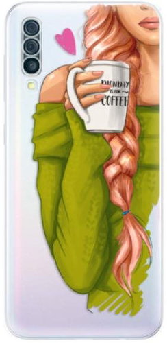 iSaprio My Coffee and Redhead Girl for Samsung Galaxy A50 - Phone Cover - Main image