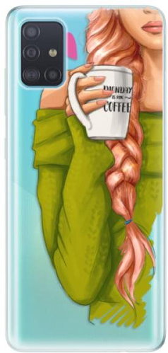 iSaprio My Coffee and Redhead Girl for Samsung Galaxy A51 - Phone Cover - Main image