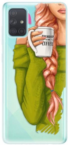 iSaprio My Coffee and Redhead Girl for Samsung Galaxy A71 - Phone Cover - Main image