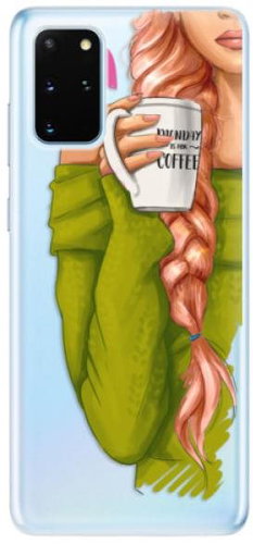 iSaprio My Coffee and Redhead Girl for Samsung Galaxy S20+ - Phone Cover - Main image