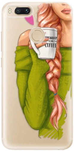 iSaprio My Coffe and Redhead Girl for Xiaomi Mi A1 - Phone Cover - Main image