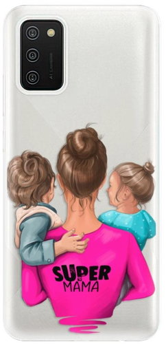 iSaprio Super Mama - Boy and Girl for Samsung Galaxy A02s - Phone Cover - Main image