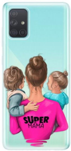 iSaprio Super Mama - Boy and Girl for Samsung Galaxy A71 - Phone Cover - Main image