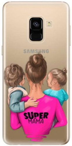 iSaprio Super Mama - Boy and Girl for Samsung Galaxy A8 2018 - Phone Cover - Main image