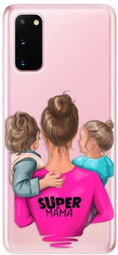 iSaprio Super Mama - Boy and Girl for Samsung Galaxy S20 - Phone Cover - Main image
