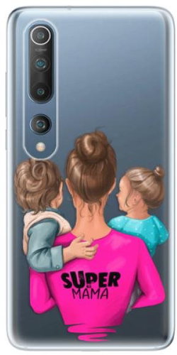 iSaprio Super Mama - Boy and Girl for Xiaomi Mi 10 / Mi 10 Pro - Phone Cover - Main image