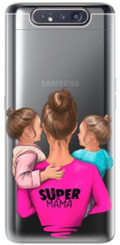 iSaprio Super Mama - Two Girls for Samsung Galaxy A80 - Phone Cover - Main image