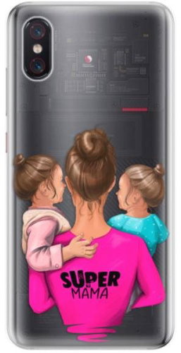 iSaprio Super Mama - Two Girls for Xiaomi Mi 8 Pro - Phone Cover - Main image