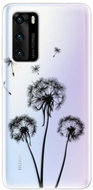 iSaprio Three Dandelions - Black for Huawei P40 - Phone Cover
