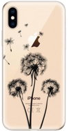 iSaprio Three Dandelions - Black for iPhone XS - Phone Cover