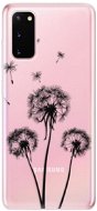 iSaprio Three Dandelions - Black for Samsung Galaxy S20 - Phone Cover