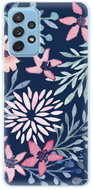 iSaprio Leaves on Blue for Samsung Galaxy A72 - Phone Cover