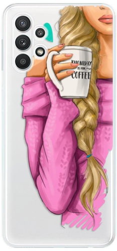 iSaprio My Coffe and Blond Girl for Samsung Galaxy A32 LTE - Phone Cover - Main image