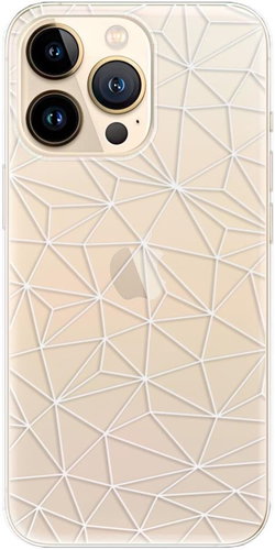 iSaprio Abstract Triangles 03 - white for iPhone 13 Pro Max - Phone Cover - Main image
