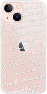 iSaprio Handwriting 01 - white for iPhone 13 mini - Phone Cover