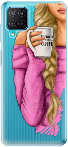 iSaprio My Coffe and Blond Girl for Samsung Galaxy M12 - Phone Cover - Main image