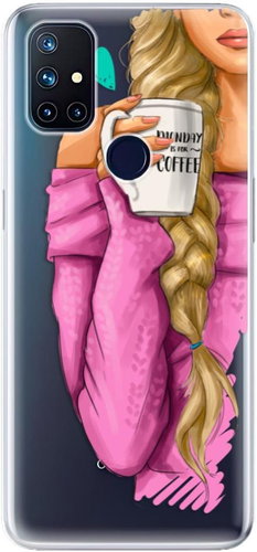 iSaprio My Coffe and Blond Girl for OnePlus Nord N10 5G - Phone Cover - Main image