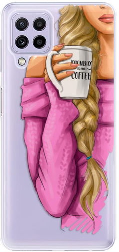iSaprio My Coffe and Blond Girl for Samsung Galaxy A22 - Phone Cover - Main image