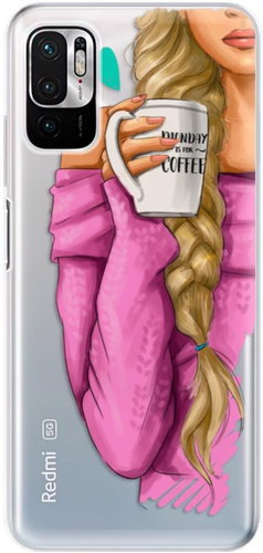 iSaprio My Coffe and Blond Girl for Xiaomi Redmi Note 10 5G - Phone Cover - Main image