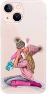 iSaprio Kissing Mom - Blond and Girl for iPhone 13 mini - Phone Cover