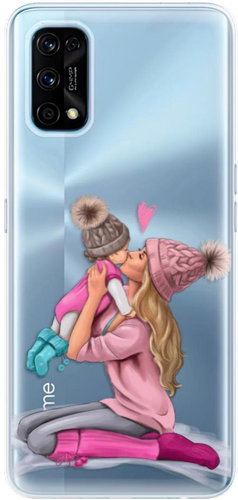 iSaprio Kissing Mom - Blond and Girl for Realme 7 Pro - Phone Cover - Main image