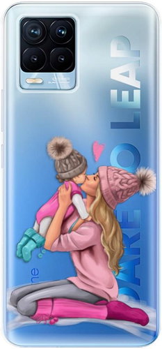 iSaprio Kissing Mom - Blond and Girl for Realme 8 / 8 Pro - Phone Cover - Main image