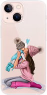 iSaprio Kissing Mom - Brunette and Boy for iPhone 13 mini - Phone Cover