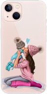iSaprio Kissing Mom - Brunette and Boy for iPhone 13 - Phone Cover