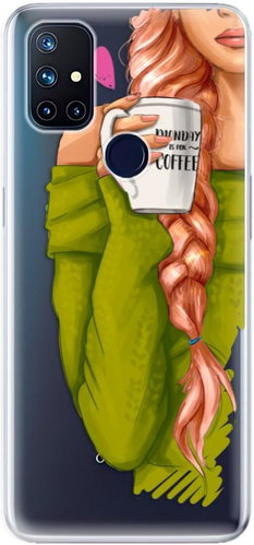 iSaprio My Coffe and Redhead Girl for OnePlus Nord N10 5G - Phone Cover - Main image