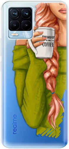 iSaprio My Coffe and Redhead Girl for Realme 8 / 8 Pro - Phone Cover - Main image